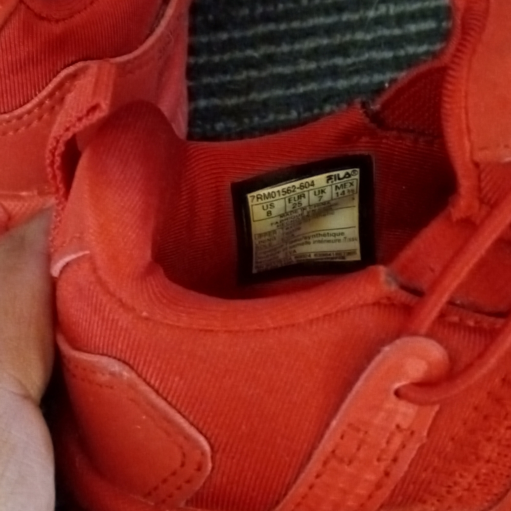 Fila Red Sneakers baby size#8 - Picture 6 of 7
